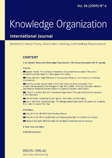 Knowledge Organization | Volume 36, Issue 4 (2009)