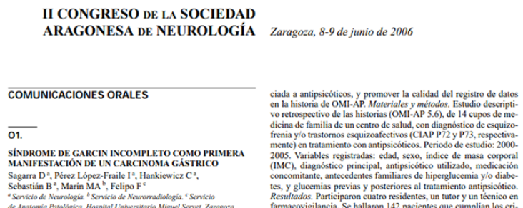 Conference cover image for II Congreso de la Sociedad Aragonesa de Neurología. Comunicaciones