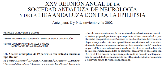 Conference cover image for 25th Annual Meeting of the Andalusian Neurological Society and the Andalusian League against Epilepsy. Antequera, 8-9 November 2002