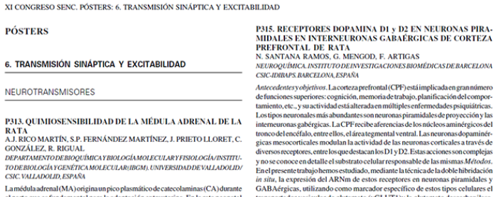 Conference cover image for XI Congreso de la Sociedad Española de Neurociencia (SENC). V. 18/09/05 Comunicaciones y pósters