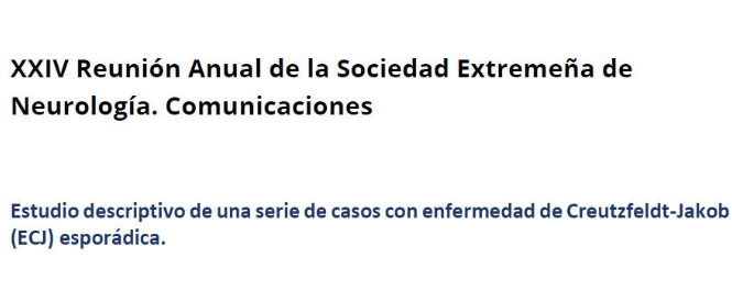 Conference cover image for XXIV Reunión Anual de la Sociedad Extremeña de Neurología. Comunicaciones
