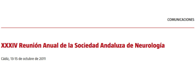 Conference cover image for XXXIV Reunión Anual de la Sociedad Andaluza de Neurología. Communications