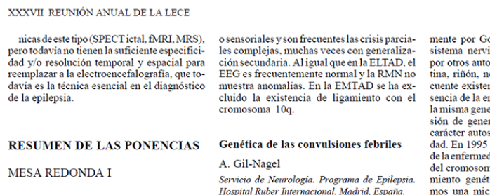 Conference cover image for Genética de las convulsiones febriles