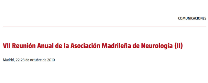 Conference cover image for VII Reunión Anual de la Asociación Madrileña de Neurología. Communications (II)