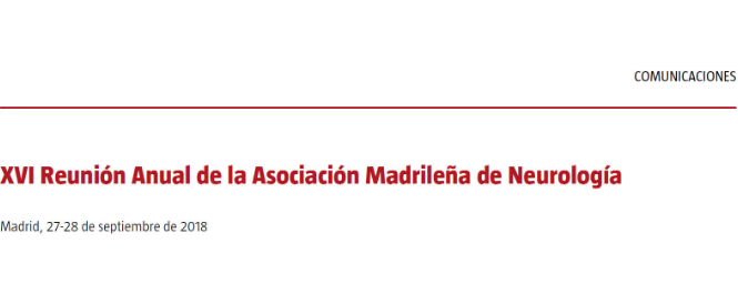 Conference cover image for XVI Reunión Anual de la Asociación Madrileña de Neurología