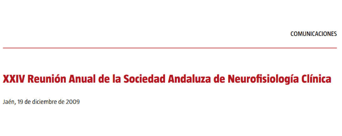 Conference cover image for XXIV Reunión Anual de la Sociedad Andaluza de Neurofisiología Clínica. Communications