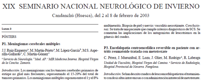 Conference cover image for XIX Seminario Nacional Neurológico de Invierno