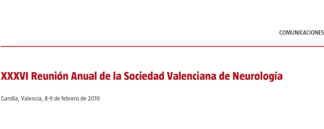Conference cover image for XXXVI Reunión Anual de la Sociedad Valenciana de Neurología