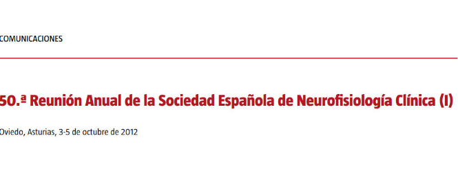 Conference cover image for 50.ª Reunión Anual de la Sociedad Española de Neurofisiología Clínica. Communications (I)