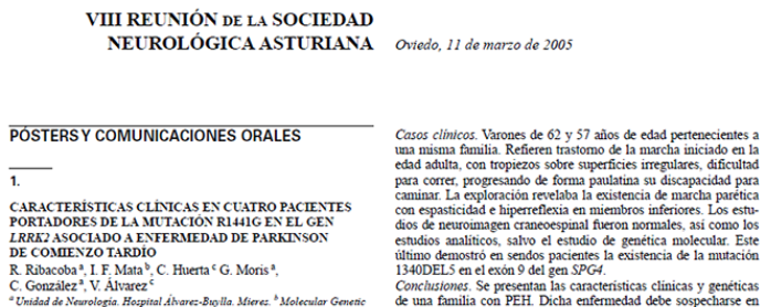 Conference cover image for VIII Meeting of the Sociedad Neurologica Asturiana. Communications