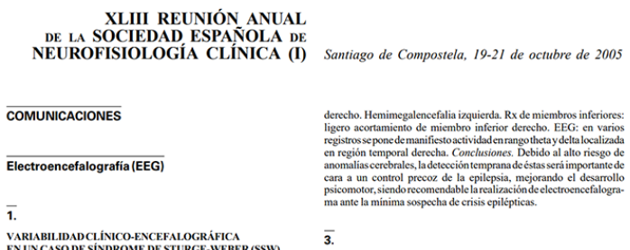 Conference cover image for XLIII Reunión Anual de la Sociedad Española de Neurofisiología Clínica. Panels