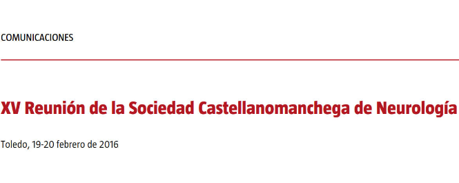 Conference cover image for XV Reunión de la Sociedad Castellanomanchega de Neurología. Communications