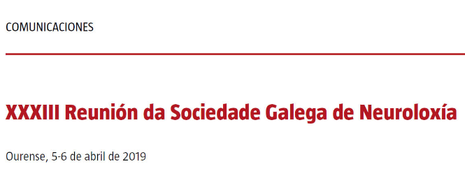 Conference cover image for XXXIII Reunión da Sociedade Galega de Neuroloxía