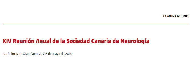 Conference cover image for XIV Reunión Anual de la Sociedad Canaria de Neurología. Communications