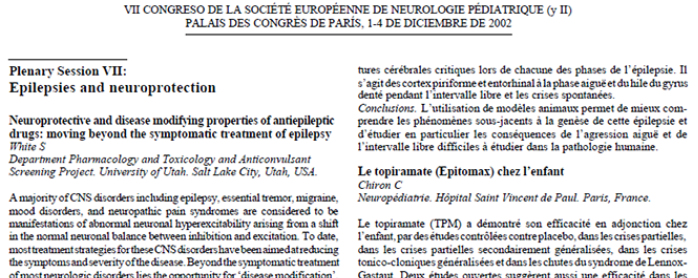 Conference cover image for VIIth Congress of the Société Européenne de Neurologie Pédiatrique. Comunicaciones