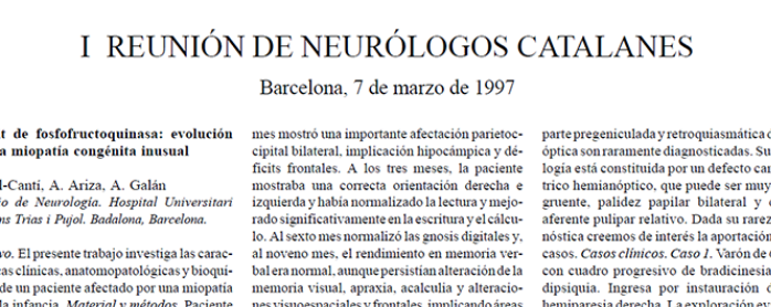 Conference cover image for I Reunión de Neurólogos Catalanes. Comunicaciones