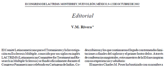 Conference cover image for LACTRIMS (Latinamerican Committee for Treatment and Research in Multiple Sclerosis).