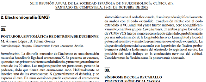 Conference cover image for XLIII Reunión Anual de la Sociedad Española de Neurofisiología Clínica. Communications