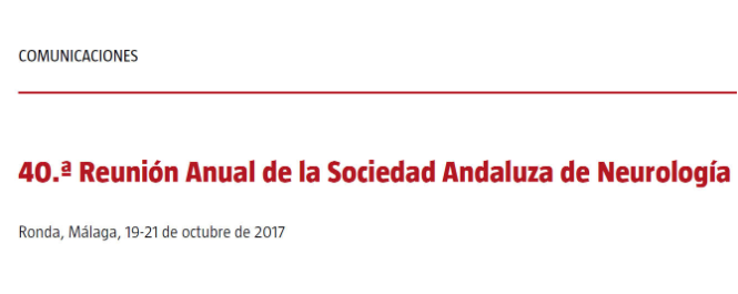 Conference cover image for 40.ª Reunión Anual de la Sociedad Andaluza de Neurología
