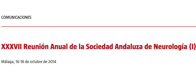 Conference cover image for XXXVII Reunión Anual de la Sociedad Andaluza de Neurología (I). Communications
