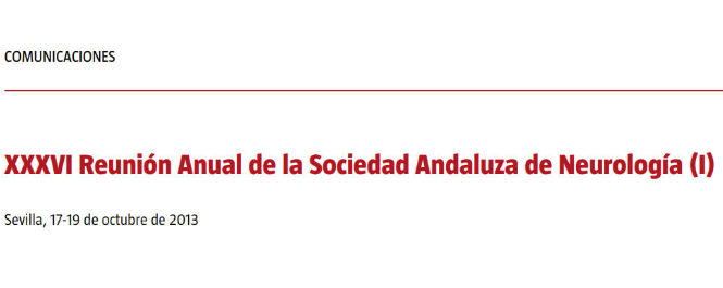 Conference cover image for XXXVI Reunión Anual de la Sociedad Andaluza de Neurología. Communications (I)