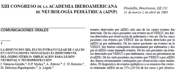 Conference cover image for AINP 2005. Comunicaciones