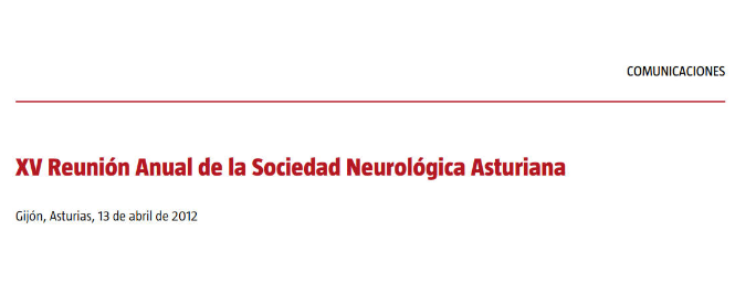 Conference cover image for XV Reunión Anual de la Sociedad Neurológica Asturiana. Comunicaciones