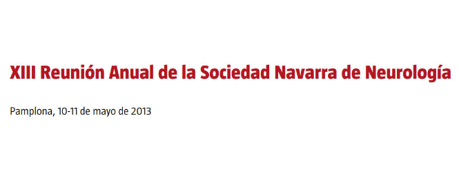 Conference cover image for XIII Reunión Anual de la Sociedad Navarra de Neurología. Communications