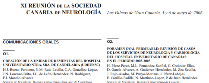 Conference cover image for XI Reunión de la Sociedad Canaria de Neurología (SOCANE)