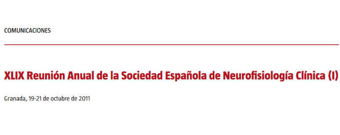 Conference cover image for XLIX Reunión Anual de la Sociedad Española de Neurofisiología Clínica (I). Communications