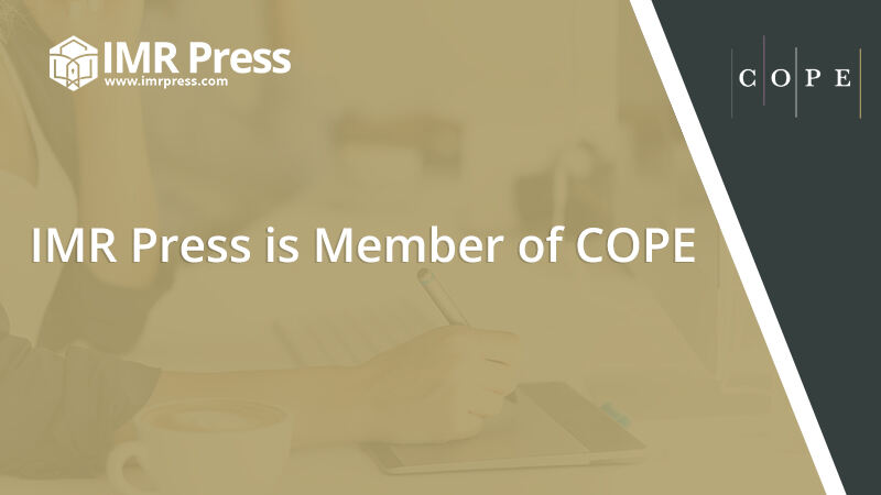 News cover image for IMR Press is Now a Member of Committee on Publication Ethics (COPE)