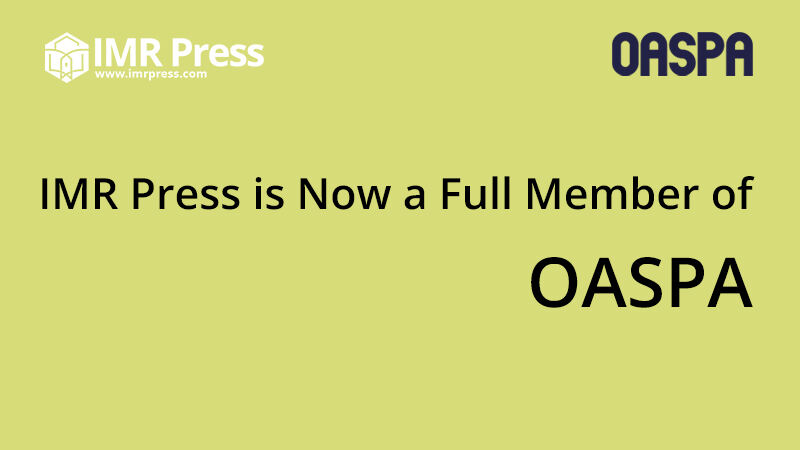 News cover image for IMR Press is Now a Full Member of OASPA