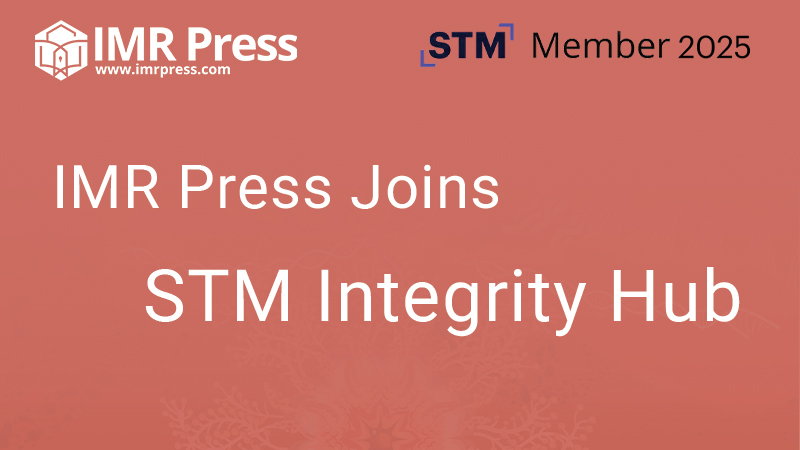 Banner image for IMR Press Incorporates STM Integrity Hub into its Manuscript Review Process