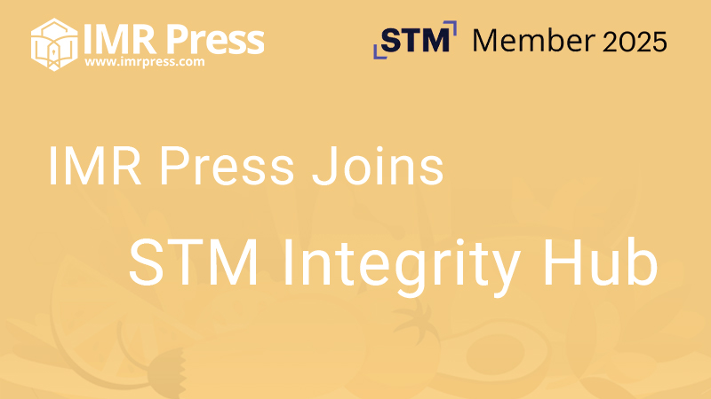 Banner image for IMR Press Incorporates STM Integrity Hub into its Manuscript Review Process