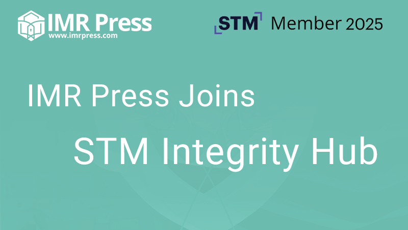 Banner image for IMR Press Incorporates STM Integrity Hub into its Manuscript Review Process
