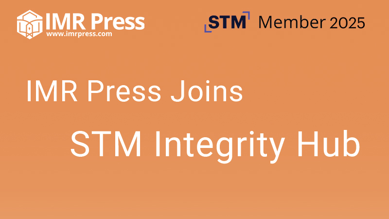 Banner image for IMR Press Incorporates STM Integrity Hub into its Manuscript Review Process