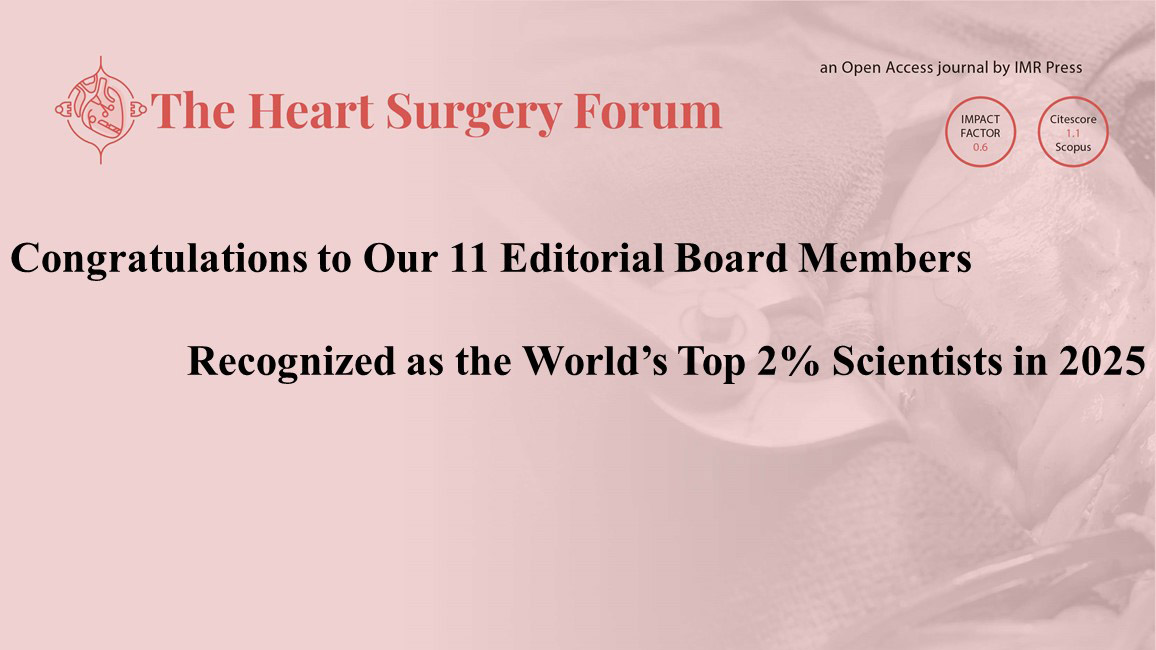 Banner image for Congratulations to Our 11 Editorial Board Members Recognized as the World’s Top 2% Scientists in 2025
