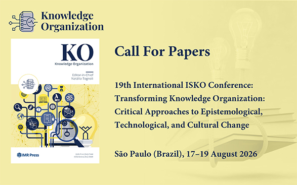 Banner image for Call for Papers: 19th International ISKO Conference